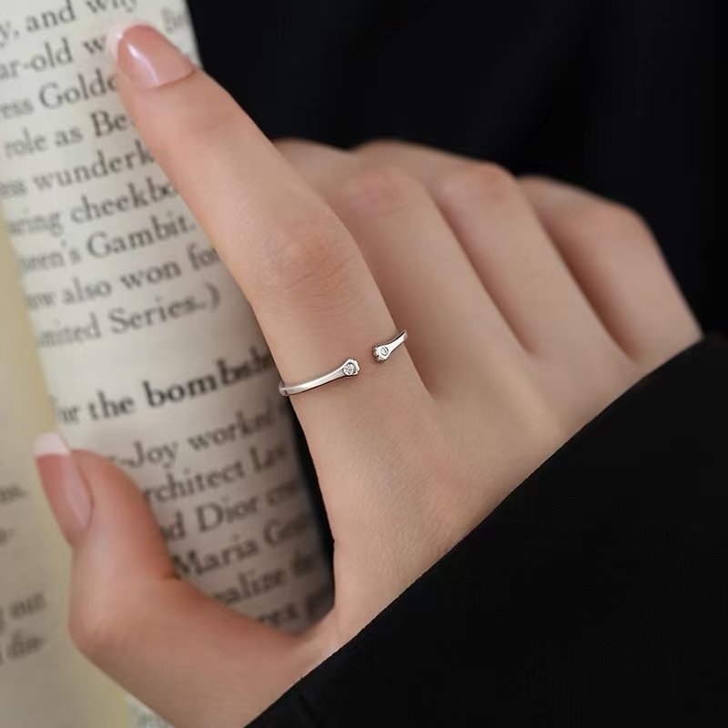 925纯银猫爪戒指小众设计