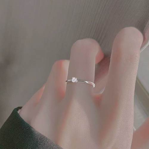 2024新款戒指女男指环求婚戒防钻戒子高级感简约开口戒轻奢食指戒
