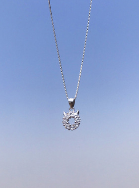 恶魔短款礼物银项链