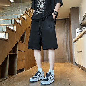 夏季薄款短裤外穿12岁男孩初高中学生13运动裤15大童休闲五分裤子
