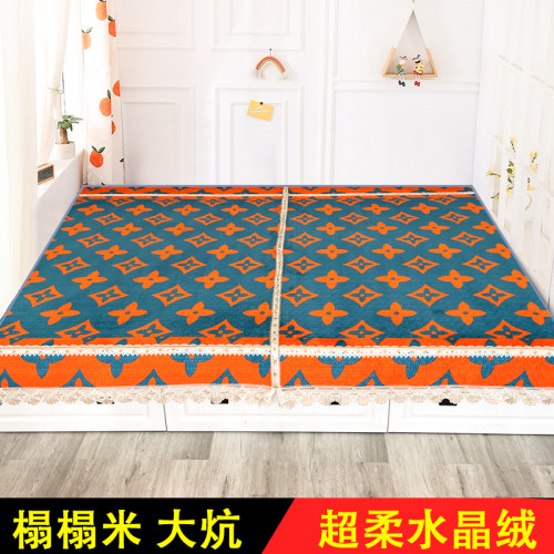 床盖榻榻米农村大炕拉链榻榻米专用绗缝夹棉衍缝加绒床单炕盖炕单