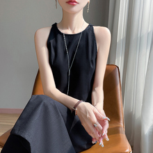 法式文艺吊带连衣裙女2025年春夏新款气质高级感无袖凉爽棉麻长裙