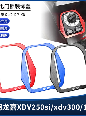 适用龙嘉XDV250si/xdv300/150i改装电门锁装饰盖钥匙开关保护配件
