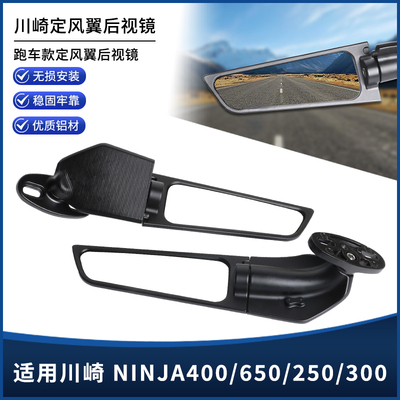 适用于川崎忍者ninja400 650 250 300定风翼后视镜竞技款改装配件
