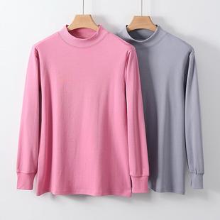 中老年人秋衣秋裤套装女纯棉中高领保暖内衣老人内穿棉毛衫秋冬季