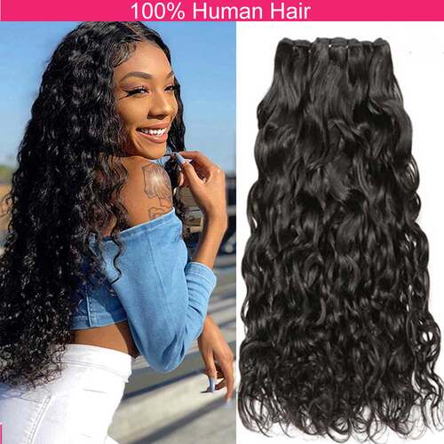 12A Peruvian Human Hair Water Wave Curly Human Hair bundles