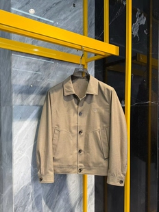 温州欧版 T26春季 新款 男士 潮流刺绣简约翻领商务休闲夹克外套 修身