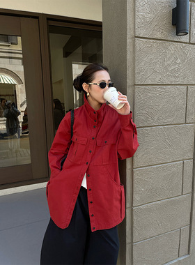 M FIVE 2026春季2月3日十三行新品立领大口袋廓形工装外套