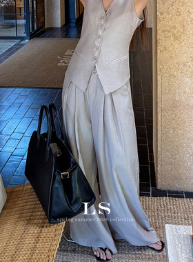 【ls新品牌】黑标极简 早春上新极简时尚纯色百搭休闲裤