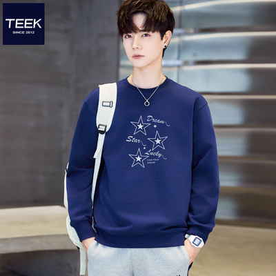 藏青色圆领卫衣！主打一个显白！