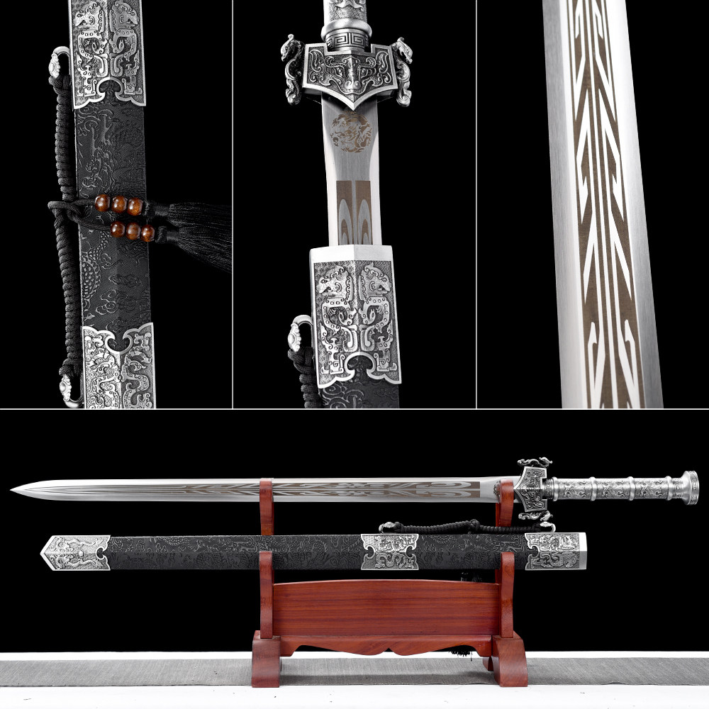 龙泉市冷兵堂宝剑手工唐剑镇宅刀剑一体钢汉剑送礼剑未开刃