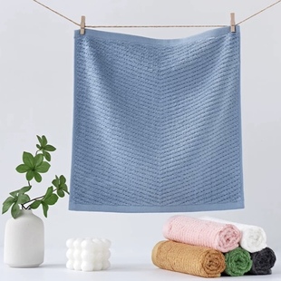 天源竹纤维洗脸小毛巾竹炭儿童吸汗擦薄手帕大方巾好洗柔软不掉毛