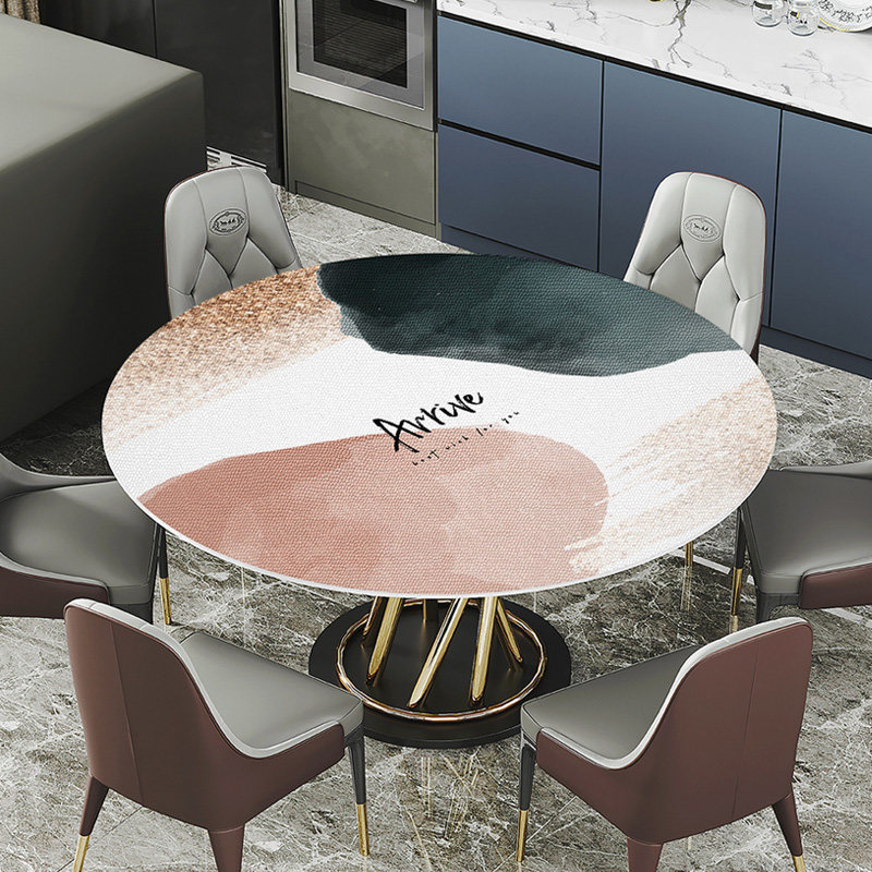 圆桌桌布防水防油免洗圆形餐桌台布北欧ins风皮革PVC防烫家用桌垫,居家布艺,桌布,淘宝优惠券,粉丝福利购,淘宝优惠卷