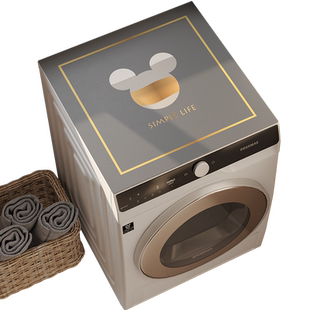 卡通滚筒式洗衣机防尘盖布防水防晒皮革床头柜台面冰箱顶上方垫子