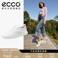 Ecco, повседневная обувь, белые кеды, кожаные комфортные минималистичные туфли на плоской подошве, мягкая подошва, из натуральной кожи