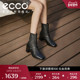 ECCO爱步靴子女 型塑290973 靴中筒靴 秋冬新款 粗跟黑色玛丽珍时装