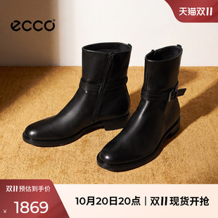 ECCO爱步女鞋 26秋冬新款优雅通勤瘦瘦短靴时装靴 型塑249403