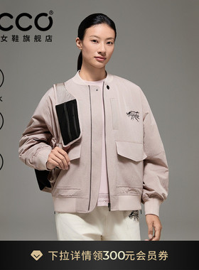 ECCO×白山联名系列 户外防泼水棒球棉服外套女款 EW253J008F