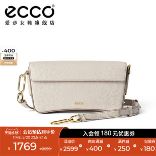 通勤手提包 ECCO爱步包包女 新款 真皮单肩包时尚 中号方包9107778