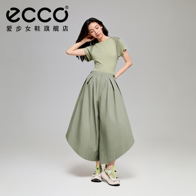 ECCO x NRL联名 26新时尚蝶翼设计感垂感阔腿裤休闲裤女EN253P021