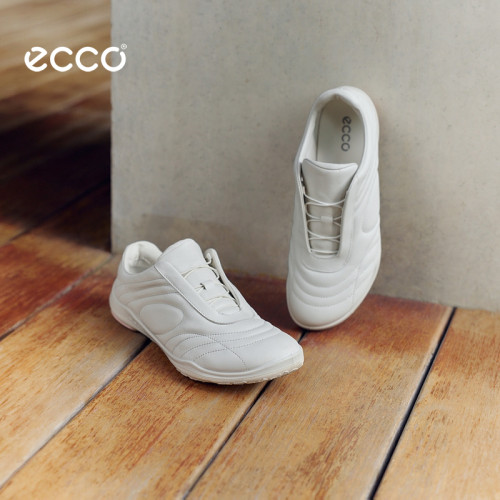 ECCO爱步女鞋 2026新款运动软底小白鞋薄底德训鞋 BIOM TR840183