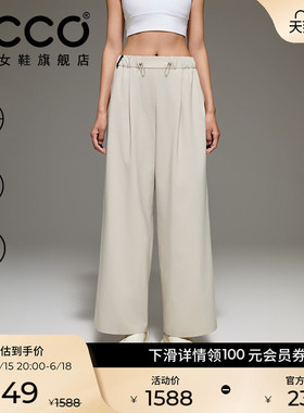 ECCO×白山联名 26新款吸湿速干户外休闲裤子直筒裤女款EW261P040
