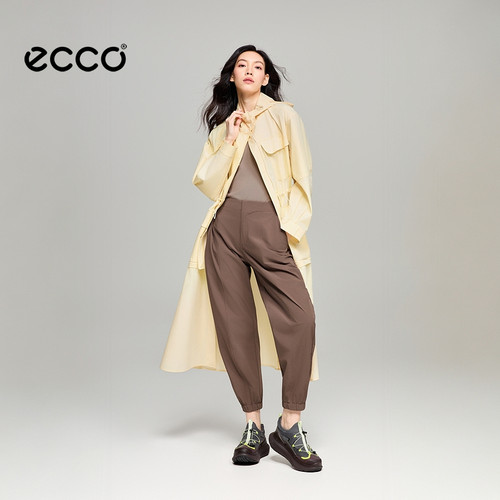 ECCO x NRL联名 26新款时尚可拆卸收腰长风衣防泼外套 EN263J032F