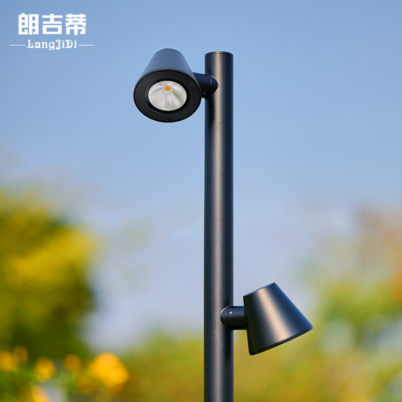 太阳能户外庭院灯接电可旋转公园社区草坪灯室外露台灯花园景观灯
