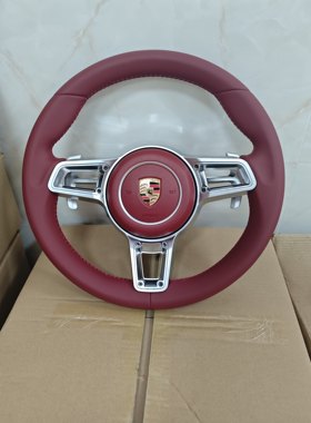 适用于保时捷macan718Taycan911卡宴改装方向盘总成带解码器