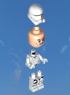 乐购75103星球大戰原力觉醒第一秩序火焰兵小人仔配件586881身体