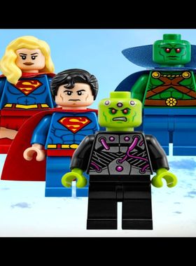 乐购搭建超级英雄人仔配件火星猎手76040布莱尼亚克超女超人零件