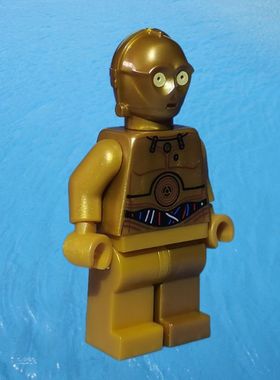 乐购积木星战2012C-3PO 与彩色电线图案小人仔配件76382身体身躯