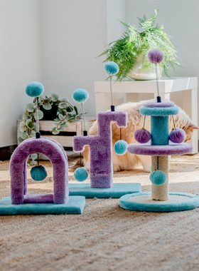 凯瑞猫树猫爬架小型猫玩具 猫抓板宠物玩具剑麻逗猫棒