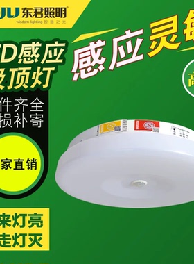 汇大新消防应急吸顶灯过道走廊LED人体感应声光控楼道照明灯东君