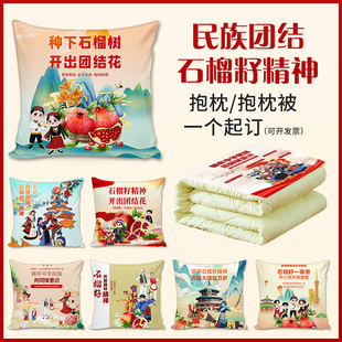 民族团结文创抱枕石榴籽精神社区党委街道办事处活动宣传礼品靠枕