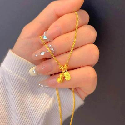 金店同款古法招财葫芦锁骨链