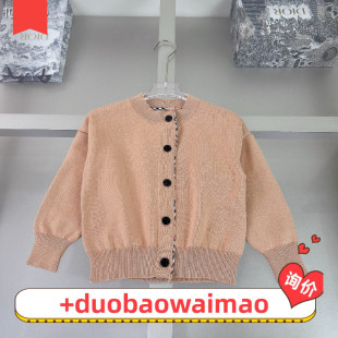 毛衣补丁 宝宝圆领开衫 2025新款 儿童毛衣男女童针织衫