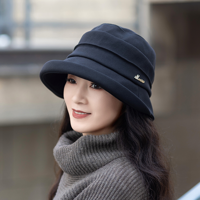 新款秋冬女士妈妈洋气渔夫帽