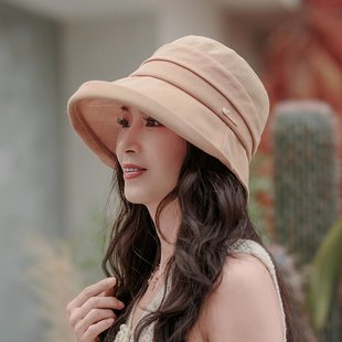 帽子女夏季2025新款轻薄太阳帽女款时尚洋气女士防晒遮阳渔夫盆帽