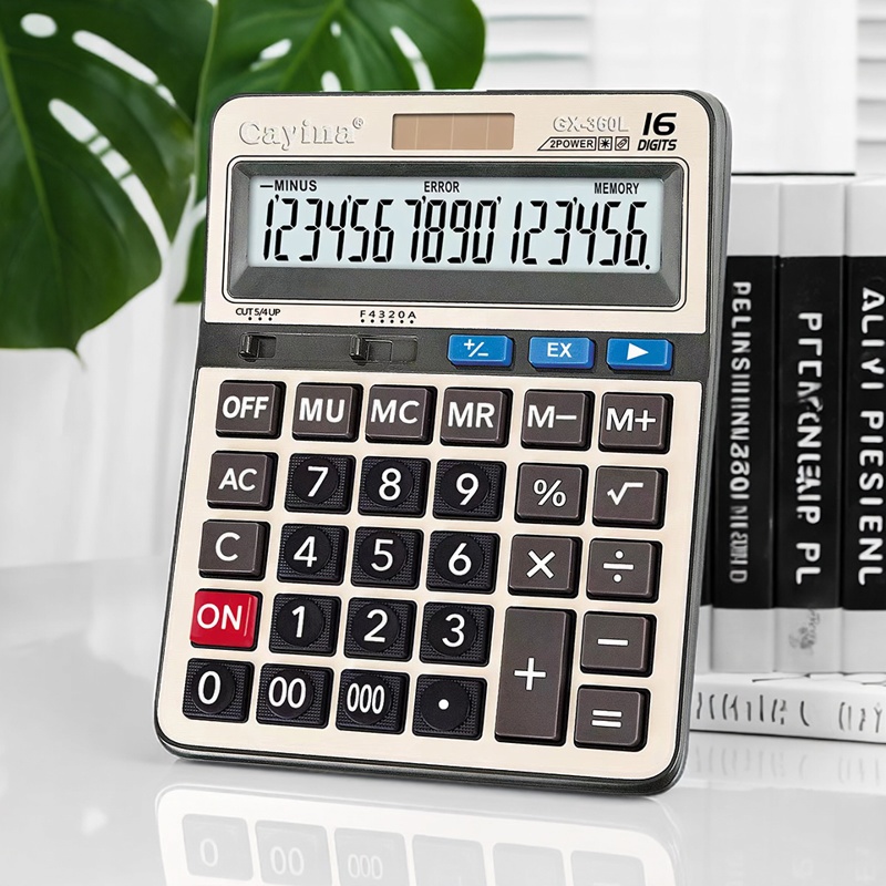 嘉亿能双电源16位数大号计算器