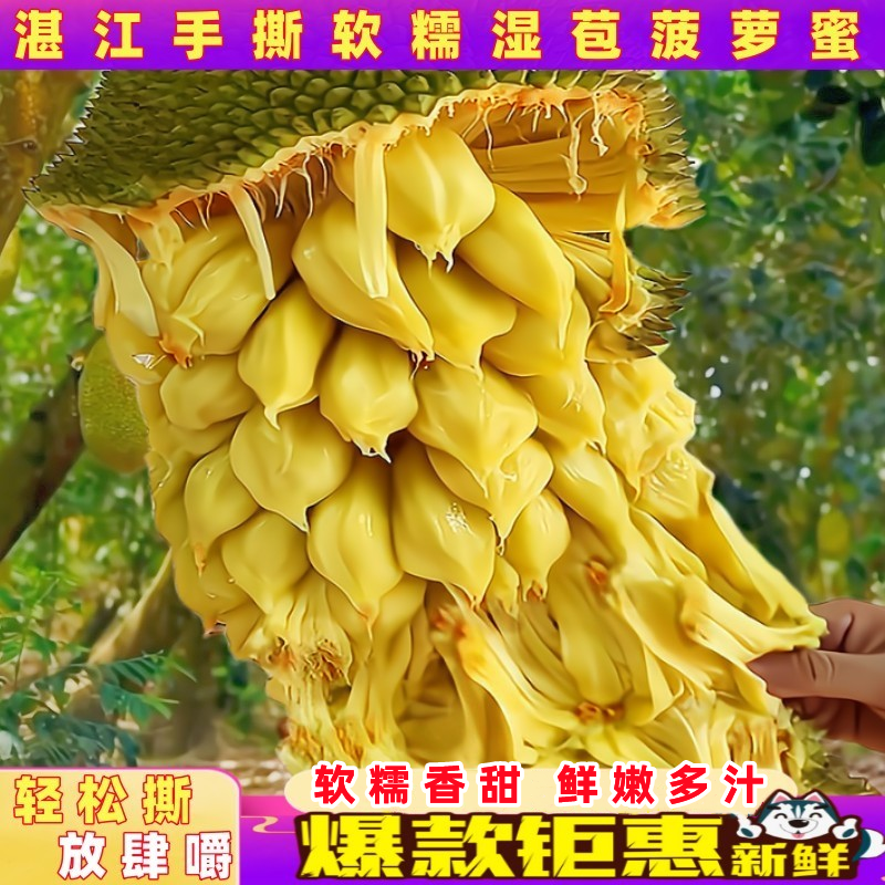 广东湛江特产软湿包菠萝蜜罕见蜜桃味蜜榴莲热带新鲜水果整箱当季