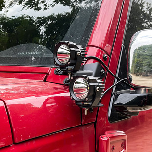 BJ40A柱射灯支架长条顶灯LED越野改装天线行李架倒刹车辅助露营灯