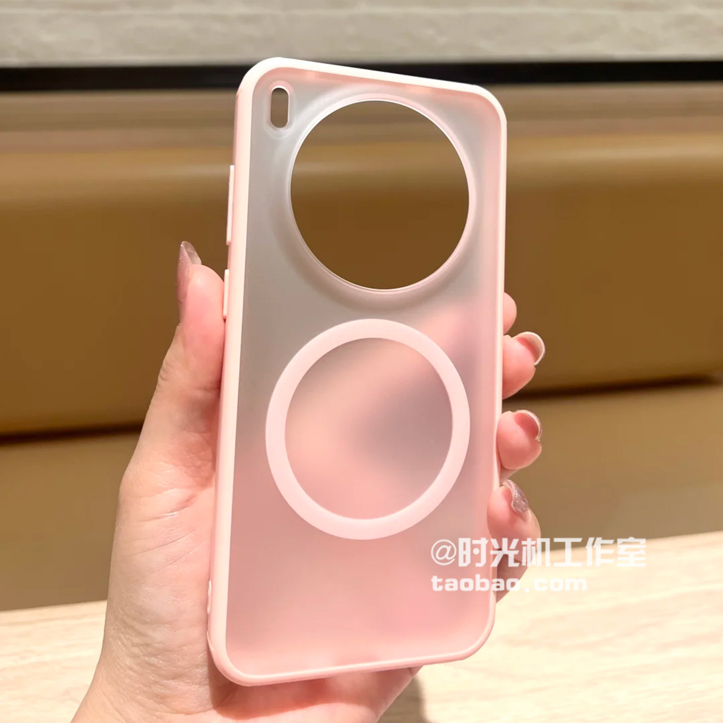 樱花嫩粉微磨砂护甲磁吸壳适用vivoX300手机壳X300Pro半透明X200S付防指纹X300Ultra高级感大孔男女IQOO15硬+