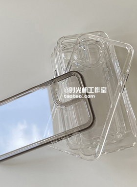 新款S25高清透明S24+亚克力S22+高透感太空壳23透黑适用三星S21Ultra手机壳S20FE防摔保护套大孔男女