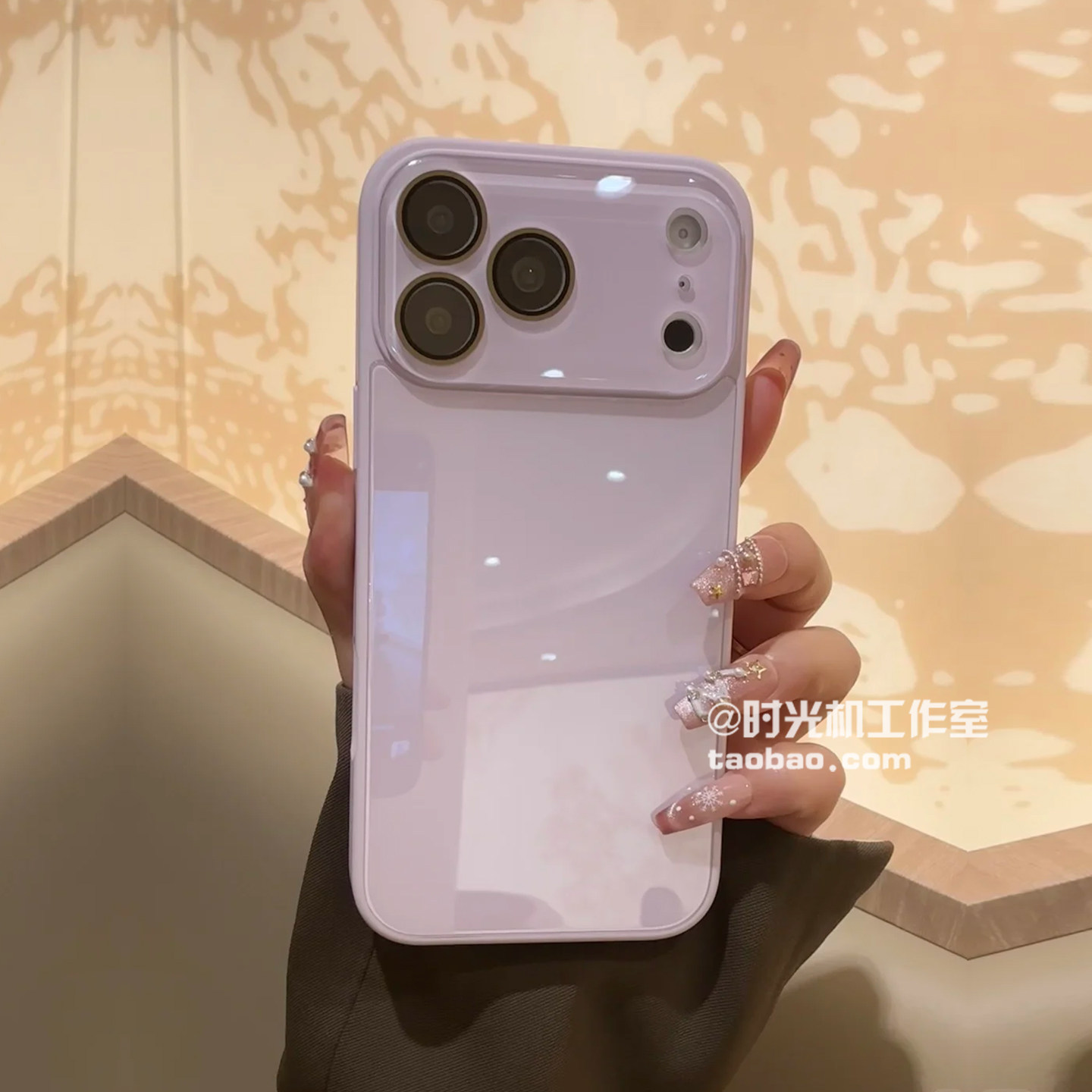 ins韩系丁香紫大视窗冰感玻璃适用iPhone17手机壳苹果17Promax自带防刮镜头膜16/15高级感14/13亮面12/11男女