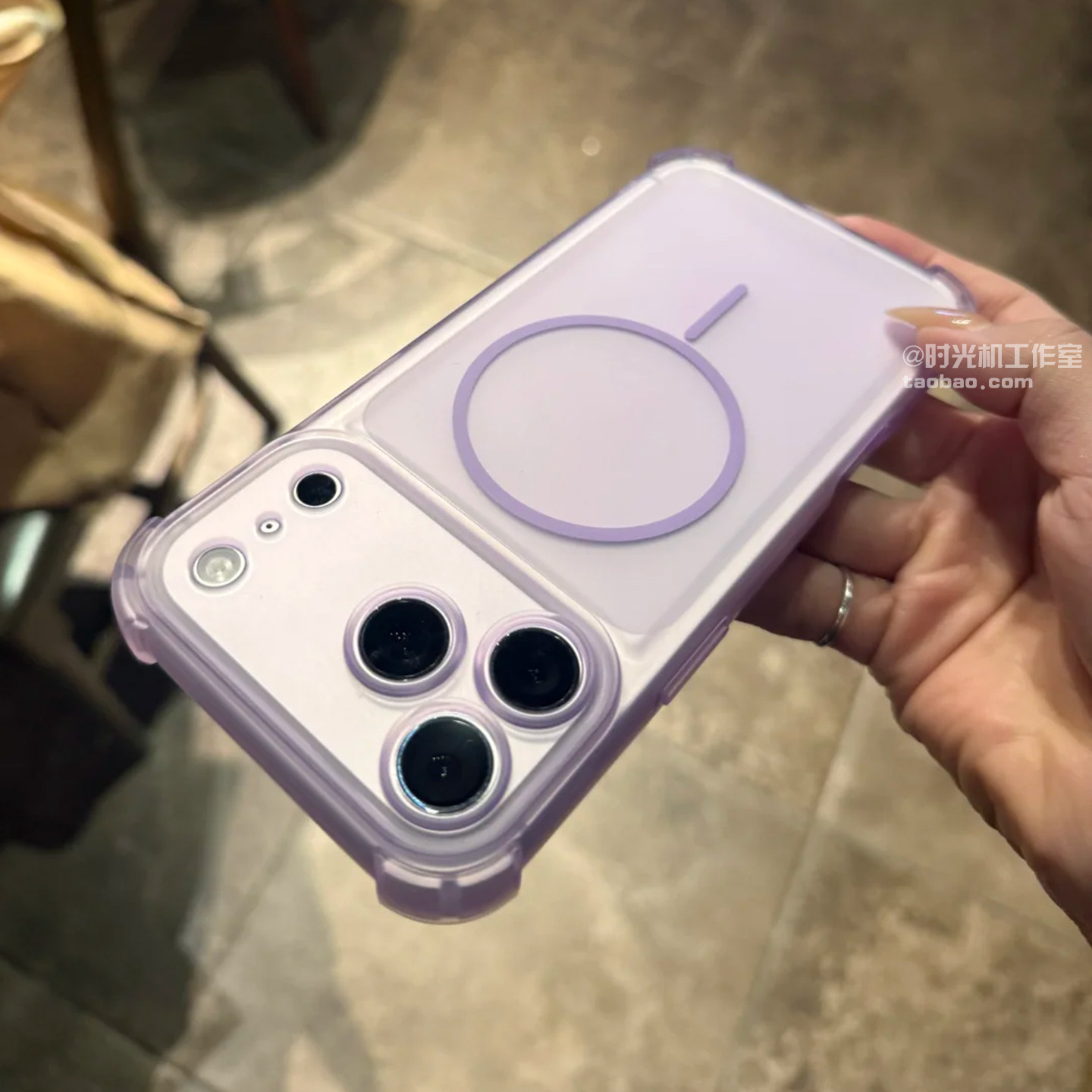 磨砂草紫四角气囊防摔适用三星S25Ultra手机壳S25+半透明S24+防指纹S23软TPU套S22小众INS网红男女保护套新款