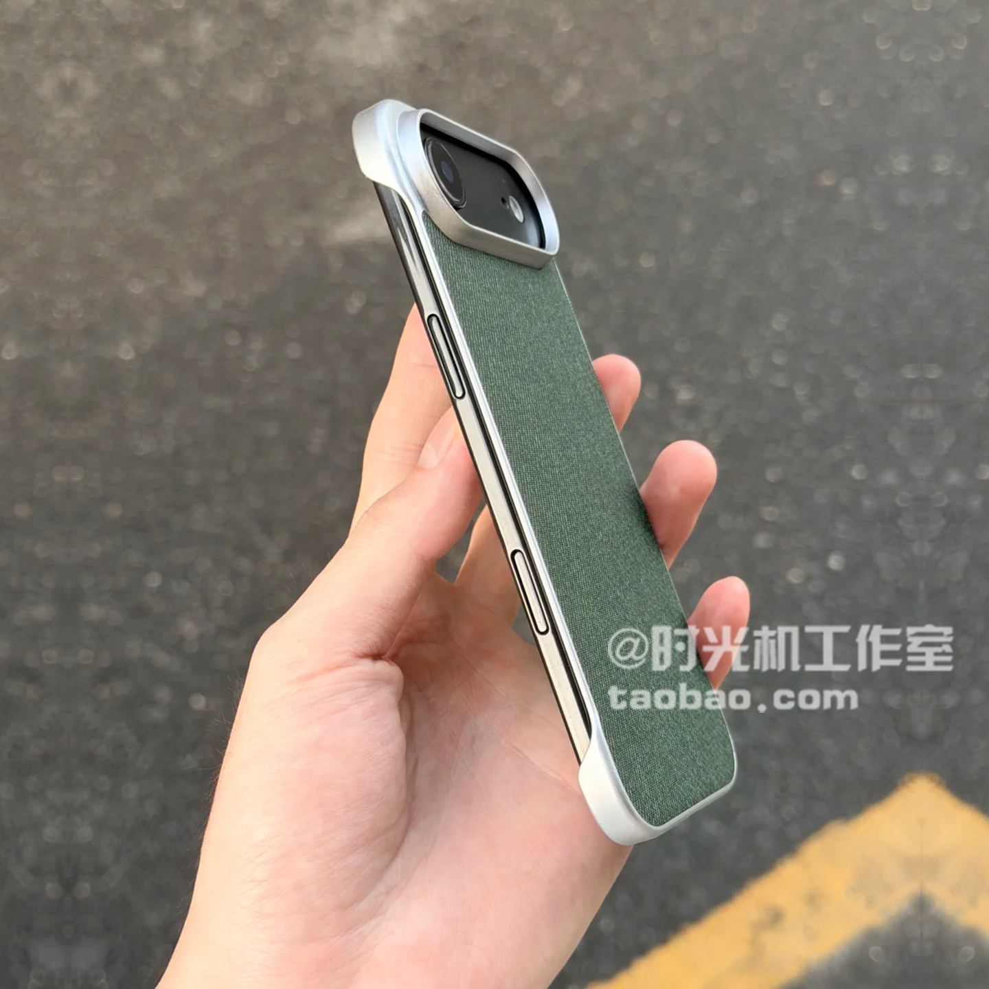 适用iPhoneair磨砂毛麻布纹硬壳