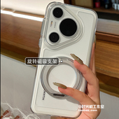 k50 360°磁吸支点支架15适用小米14手机壳14Ultra透明亚克力12turbo红米Note13Pro高级K70 K60至尊版 k40套11