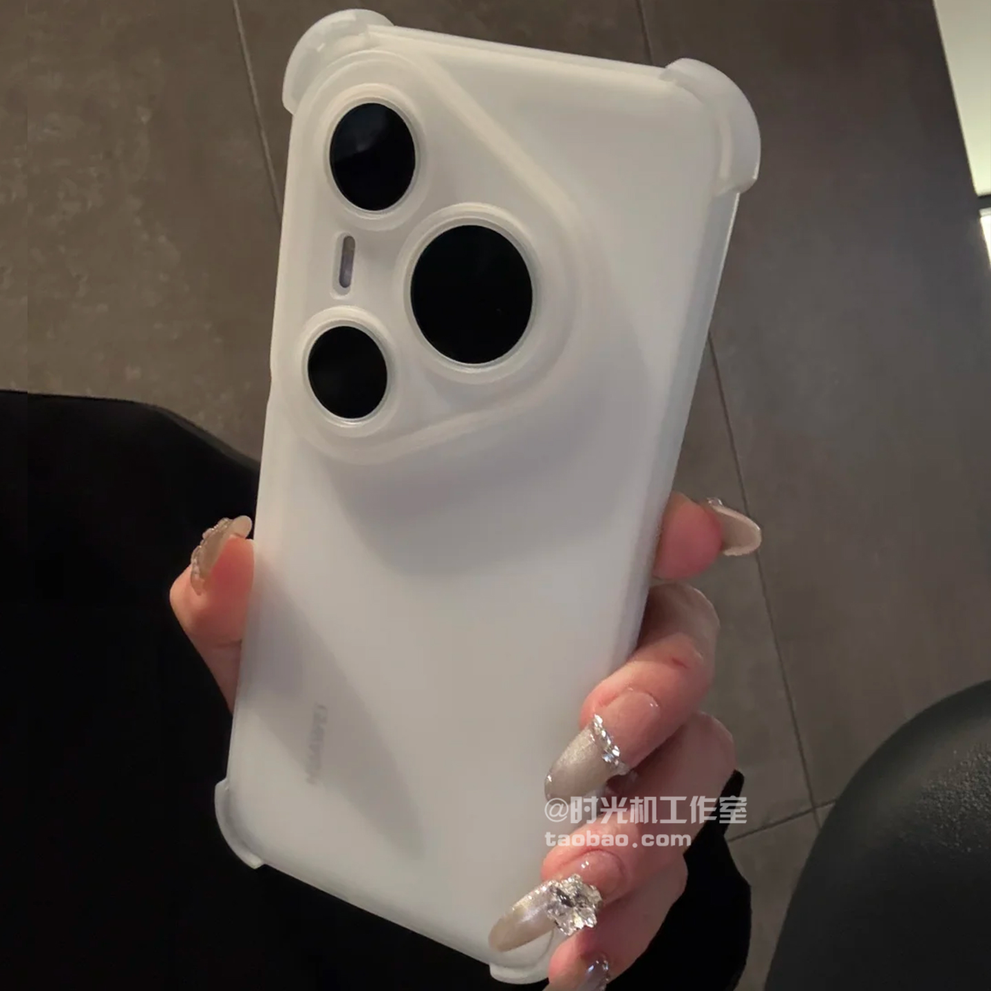 适用华为Pura80冰雾四角气囊透明