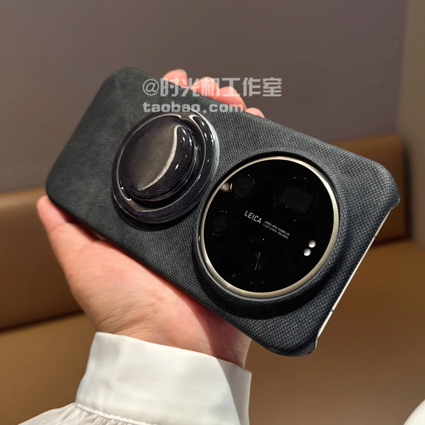 便捷伸缩纽扣支架适用小米17Ultra牛仔布纹磁吸壳17Promax手机壳Mate80红米K90荣耀500布艺Magic8防滑Pura70u